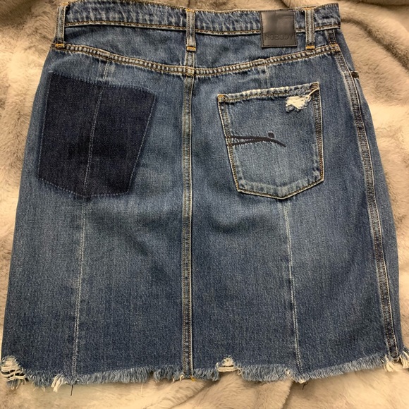 NOBODY Distressed Denim Skirt - Picture 2 of 2